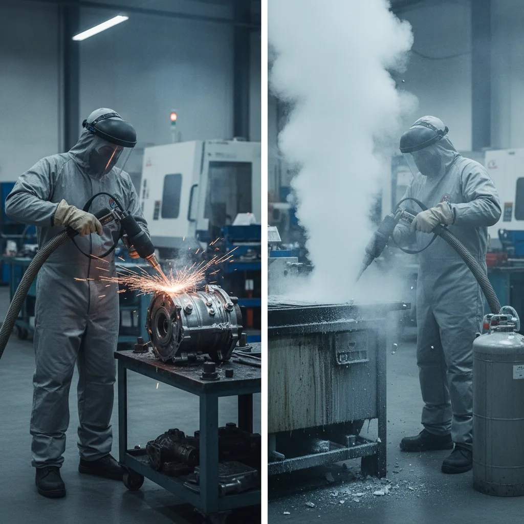 Décapage laser vs cryogénie glace carbonique en 2026 - decapage laser vs cryogenie carbonique
